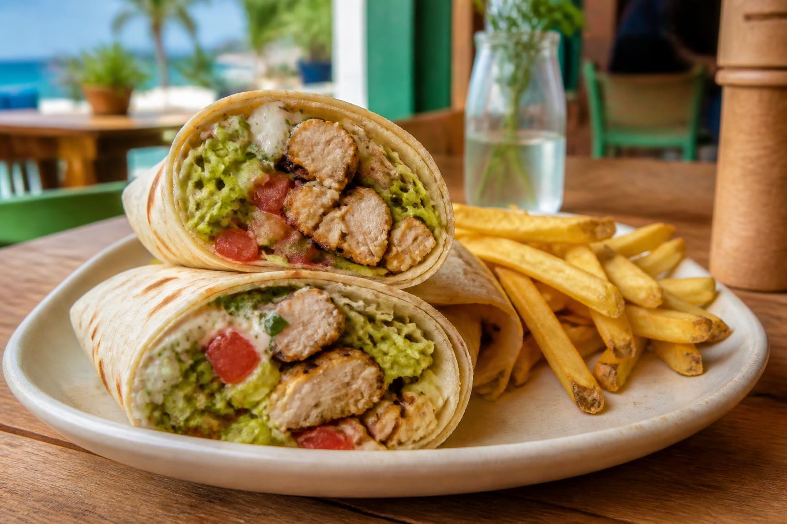 Fresh chicken wrap
