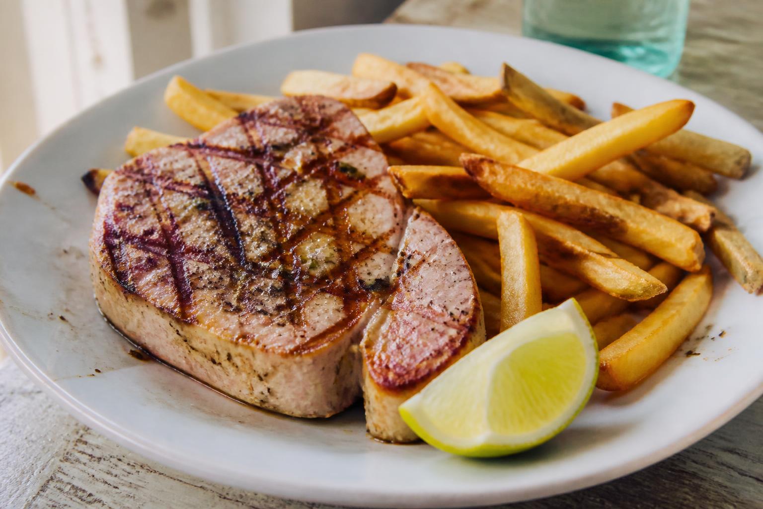 Fish and chips meal